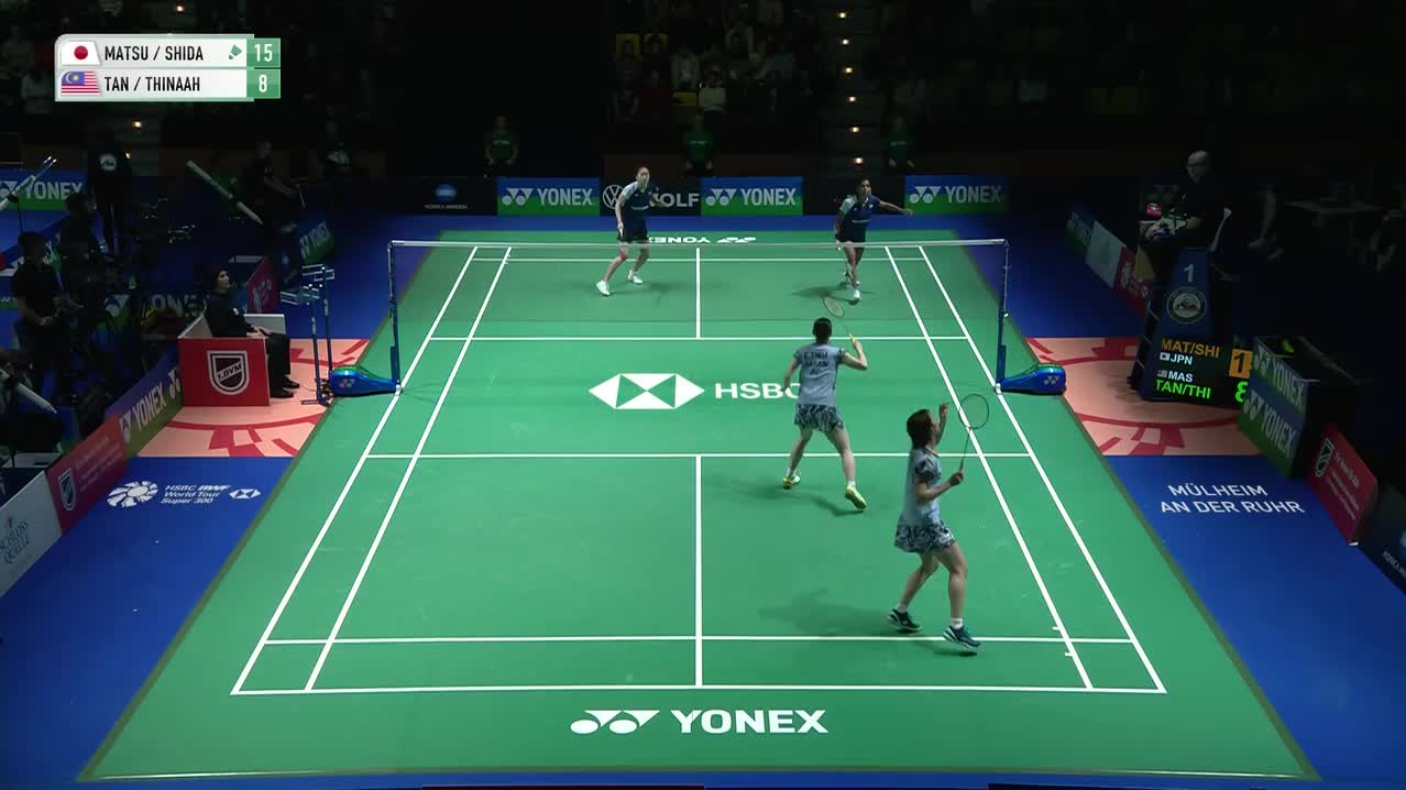 【集锦】德国公开赛半决赛：横扫陈康乐/蒂娜 松山奈未/志田千阳赛季第二次进决赛
